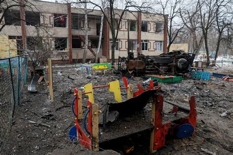 Russian strike kills child in playground, Ukrainian officials say.